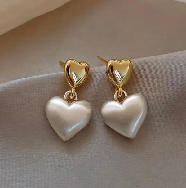 Drop Heart Earrings