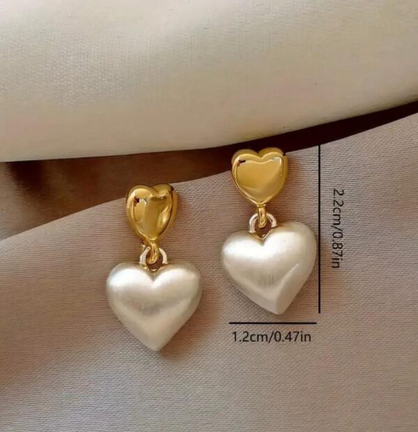 Drop Heart Earrings - Image 3