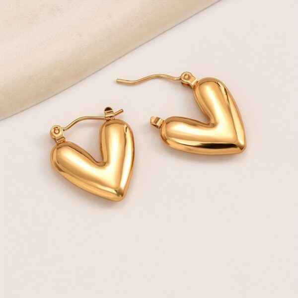 Hollow Heart Earrings - Image 2