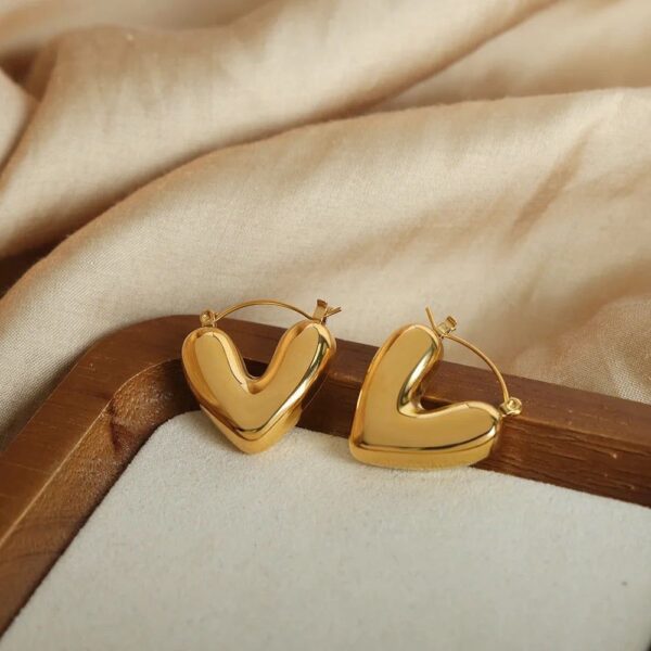 Hollow Heart Earrings - Image 4